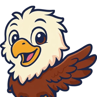 Little eagle waving